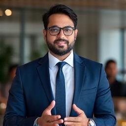 Professional financial advisor teaching a class of business owners