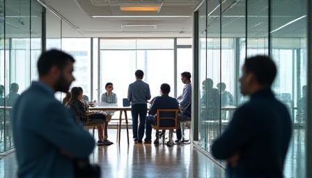 Professional team in a modern office environment
