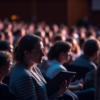 Engaged audience at the finance conference